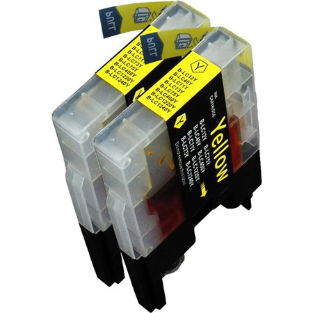 2 Pack Brother LC75Y Yellow Compatible High-Yield Ink (Replaces LC71Y)